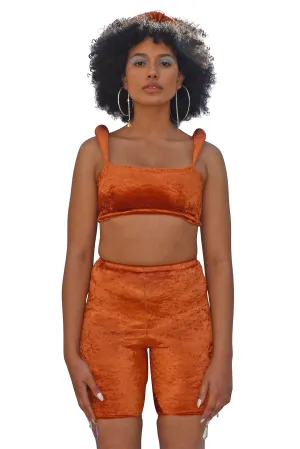 Padded Shoulder Bodice Burnt Orange