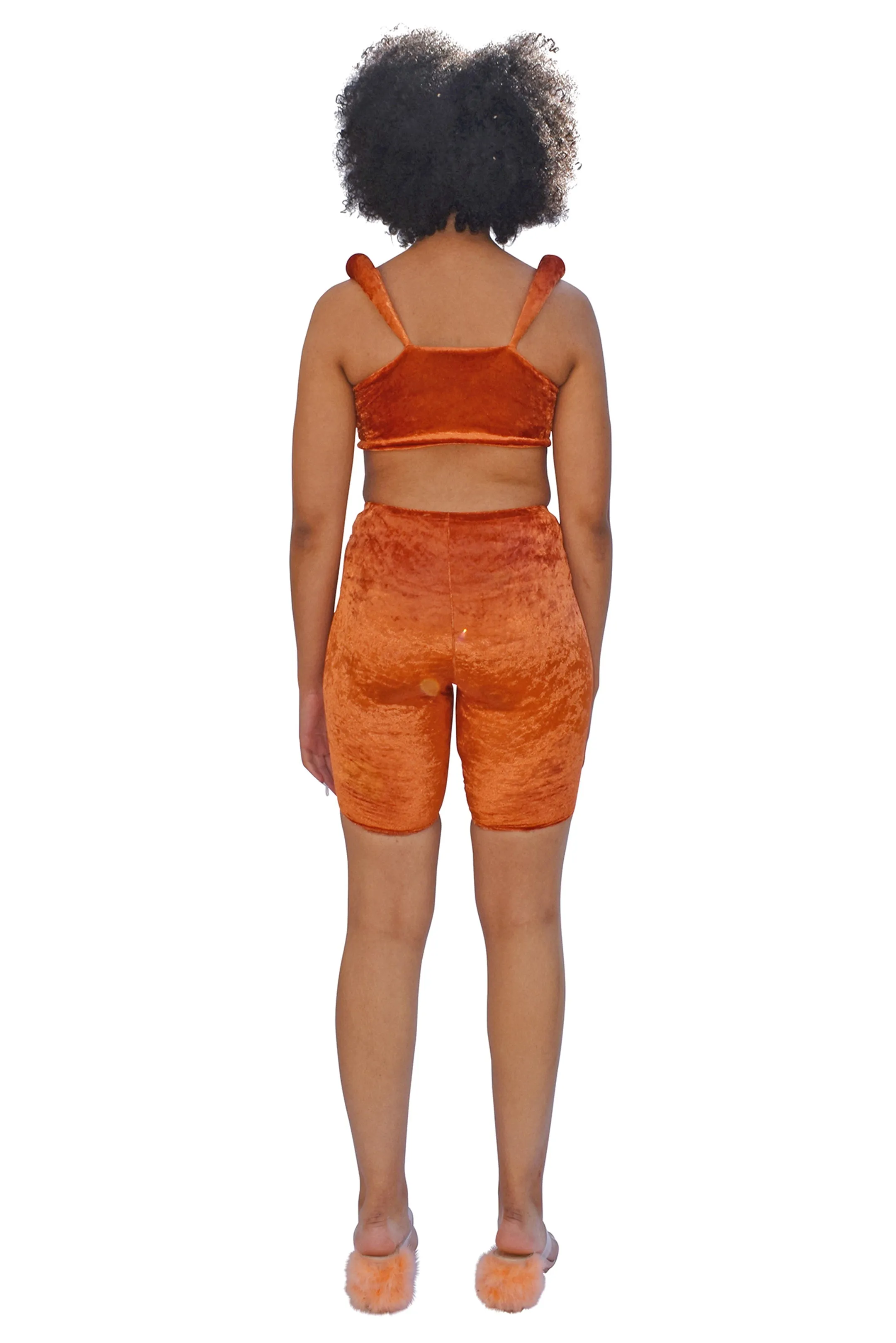 Padded Shoulder Bodice Burnt Orange