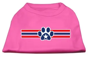 Patriotic Star Paw Screen Print Shirts Bright Pink M (12)