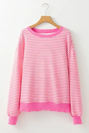 Pink Stripe Pullover