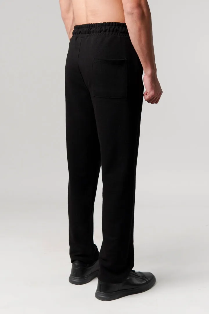 Pintex Jogger Pants - Black