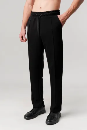 Pintex Jogger Pants - Black