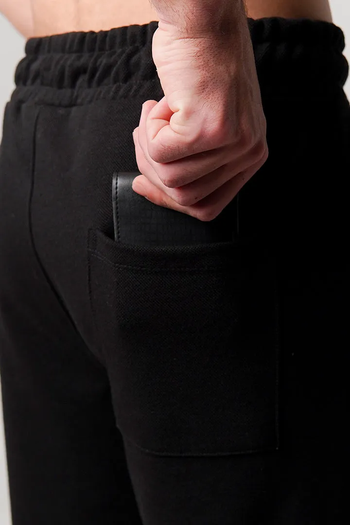 Pintex Jogger Pants - Black
