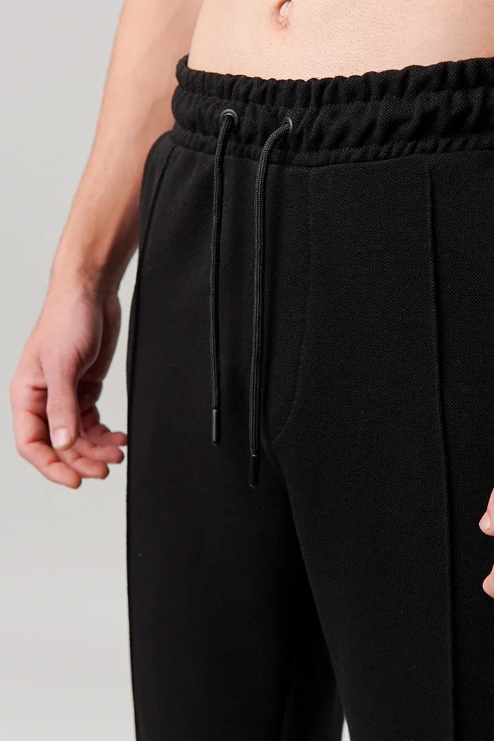 Pintex Jogger Pants - Black