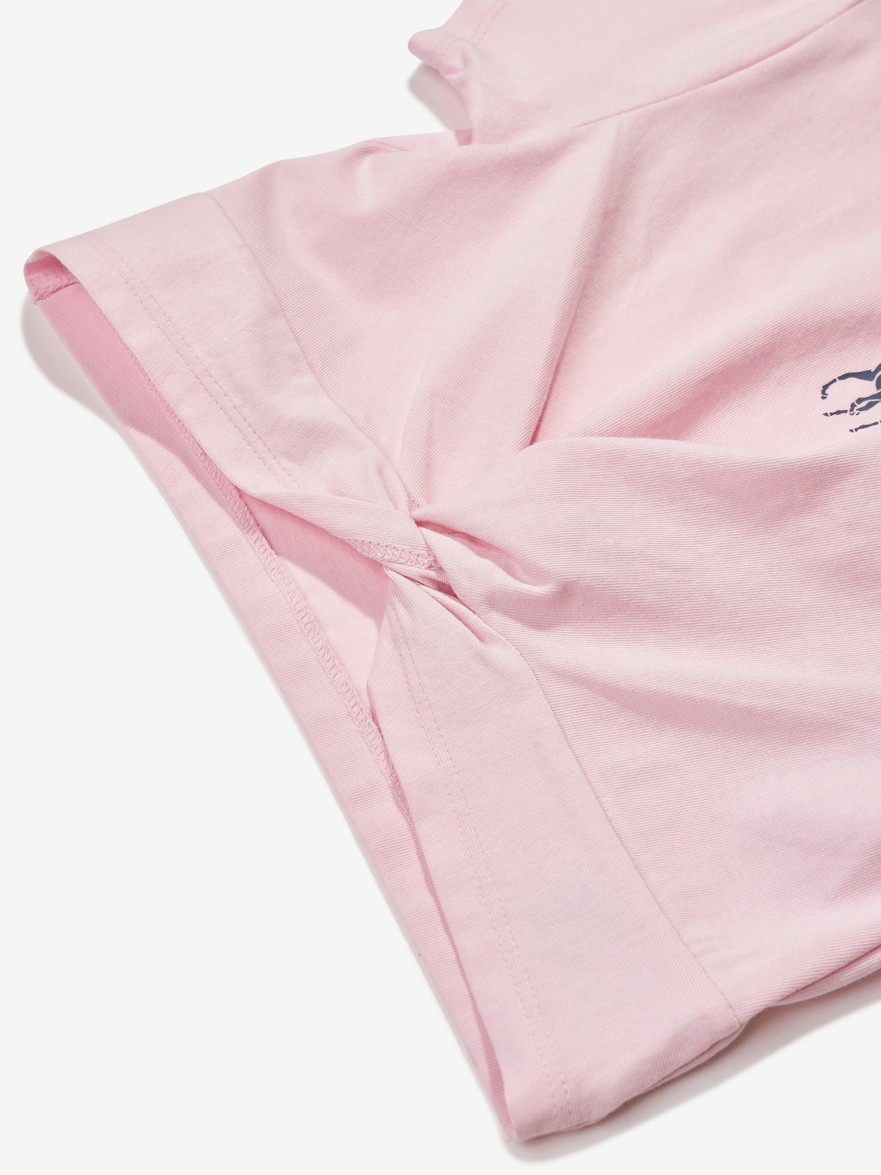 Ralph Lauren Girls Logo Twist T-Shirt in Pink