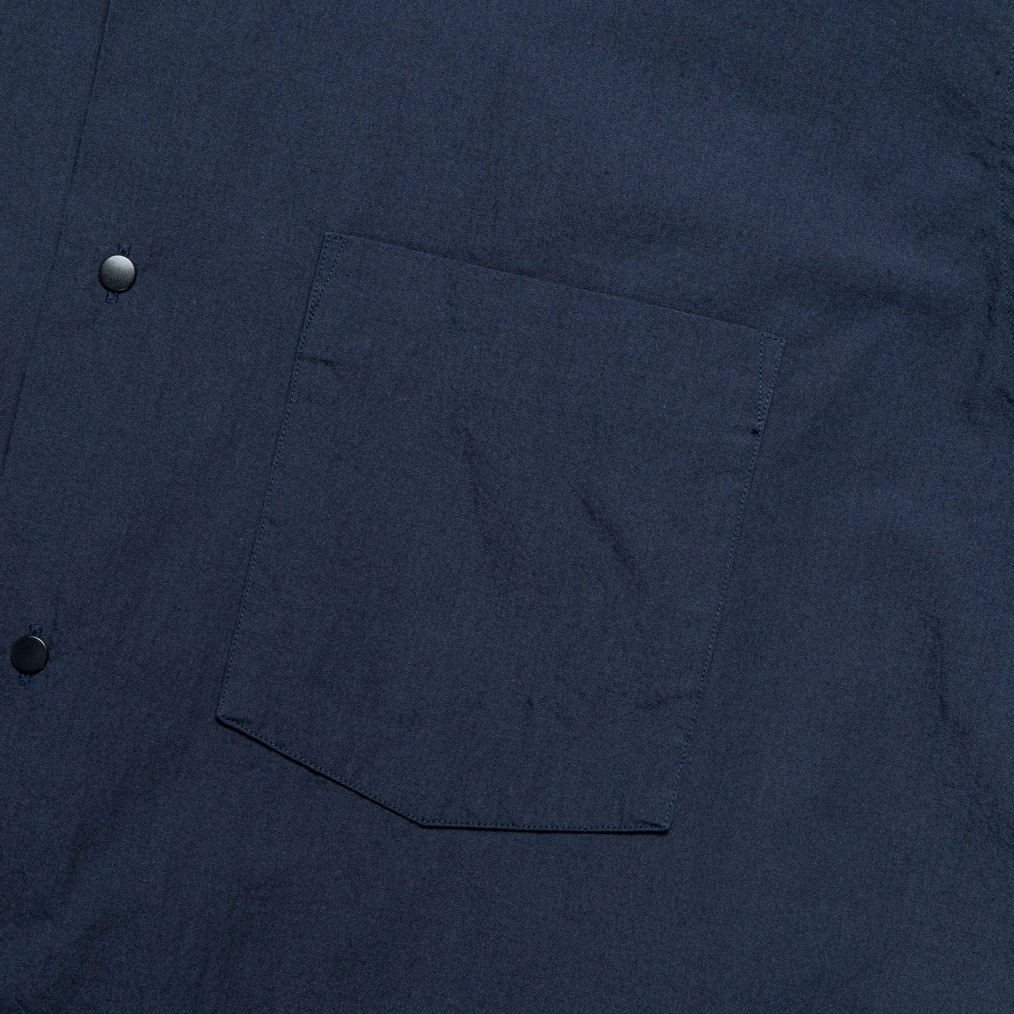 Regular Collar Wind Shirt - Dark Navy