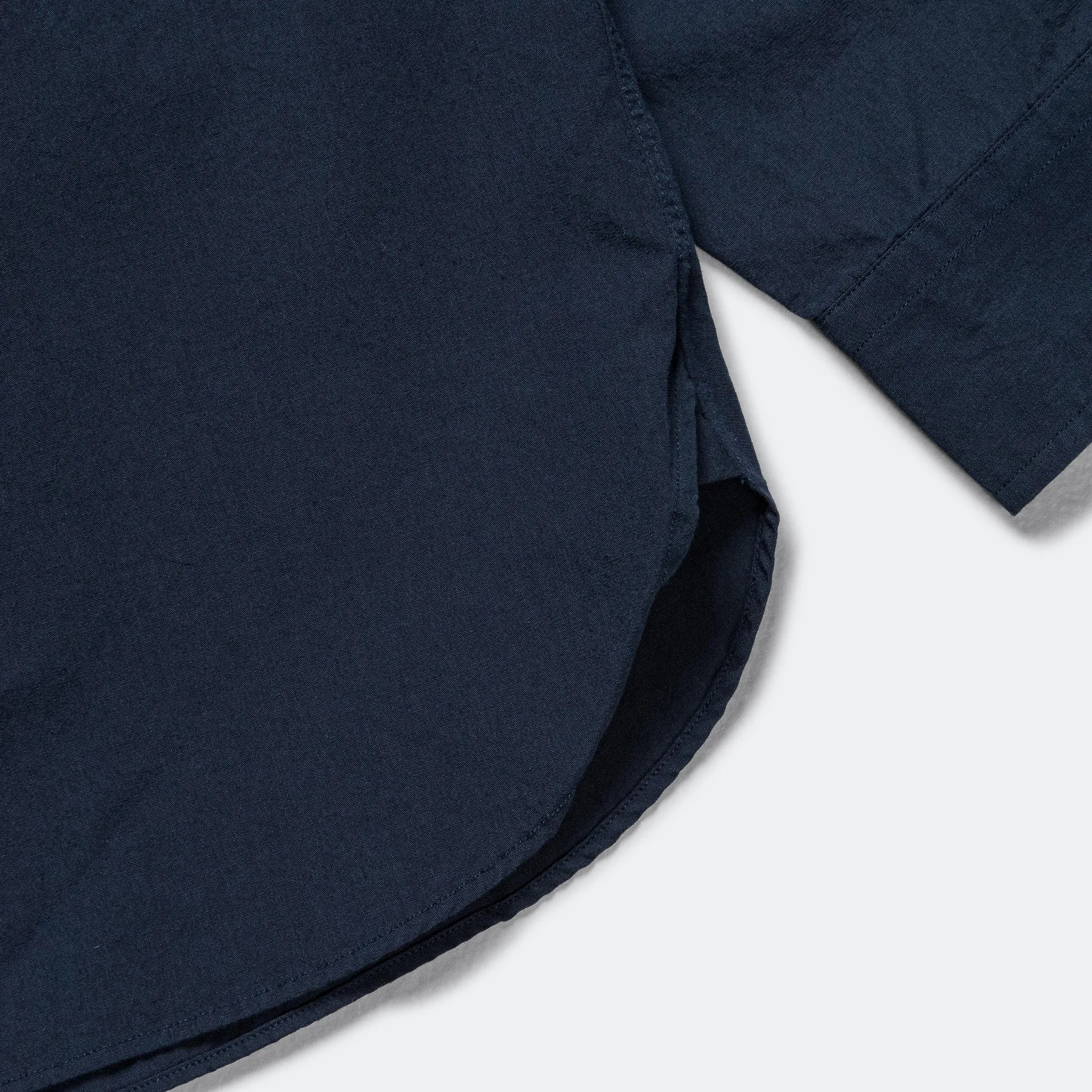 Regular Collar Wind Shirt - Dark Navy