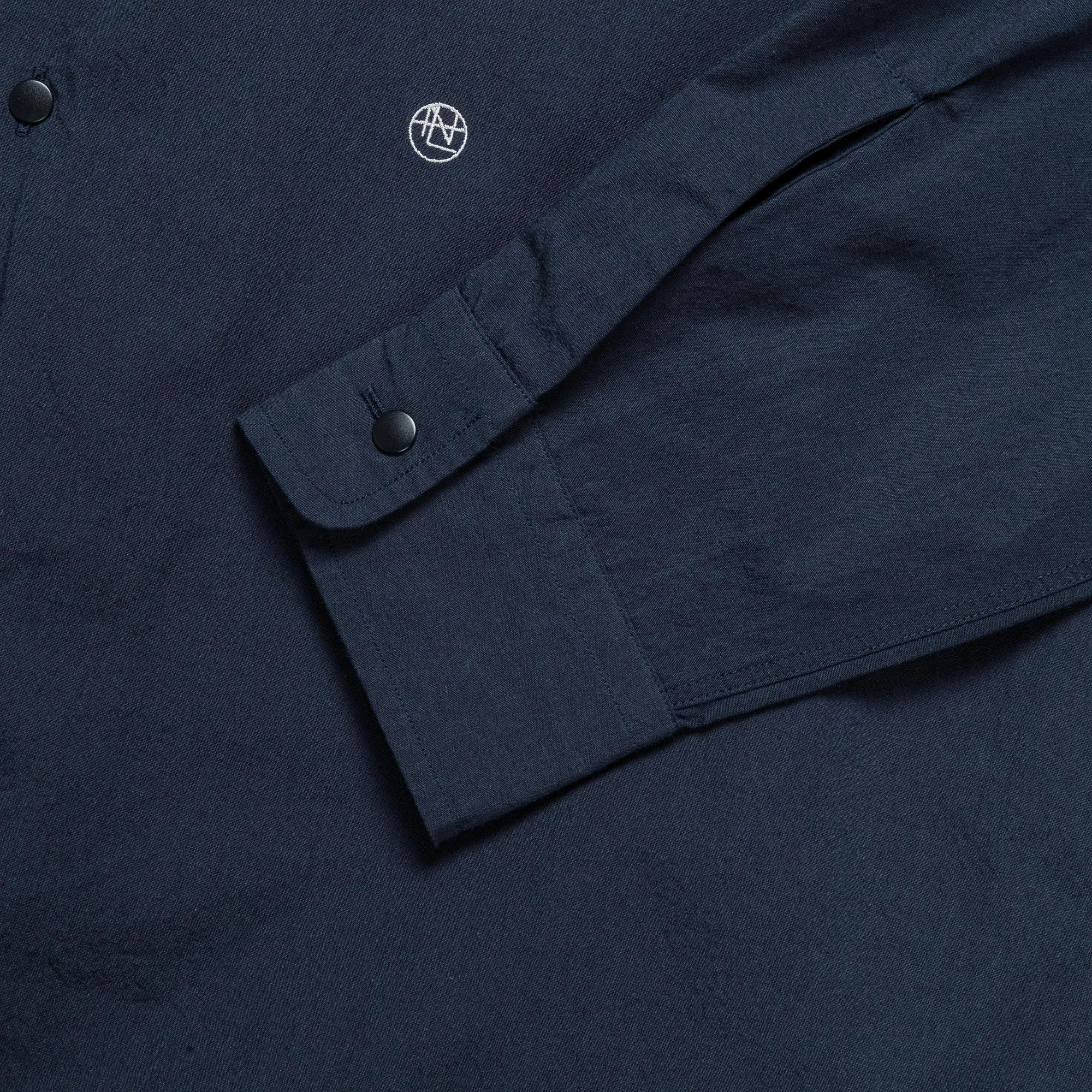 Regular Collar Wind Shirt - Dark Navy