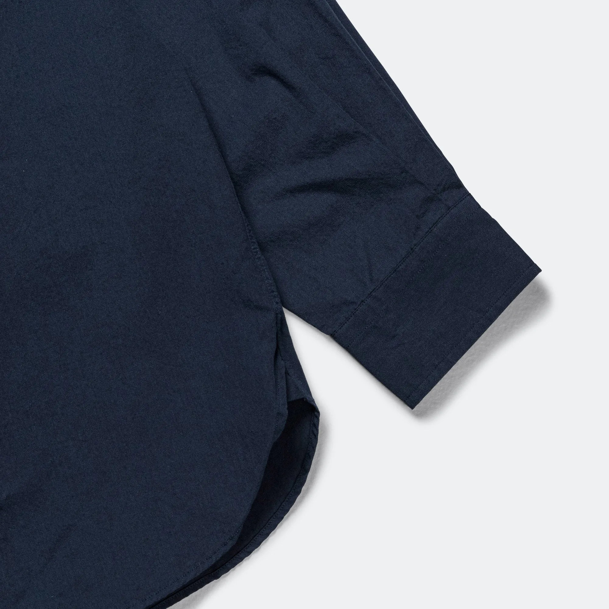 Regular Collar Wind Shirt - Dark Navy