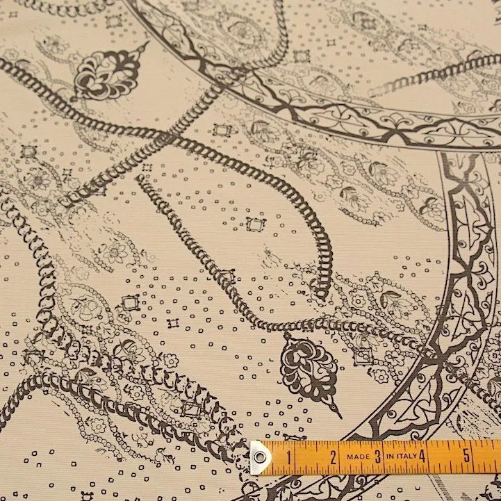 Remnant of Decorations Beige Stretch Cotton