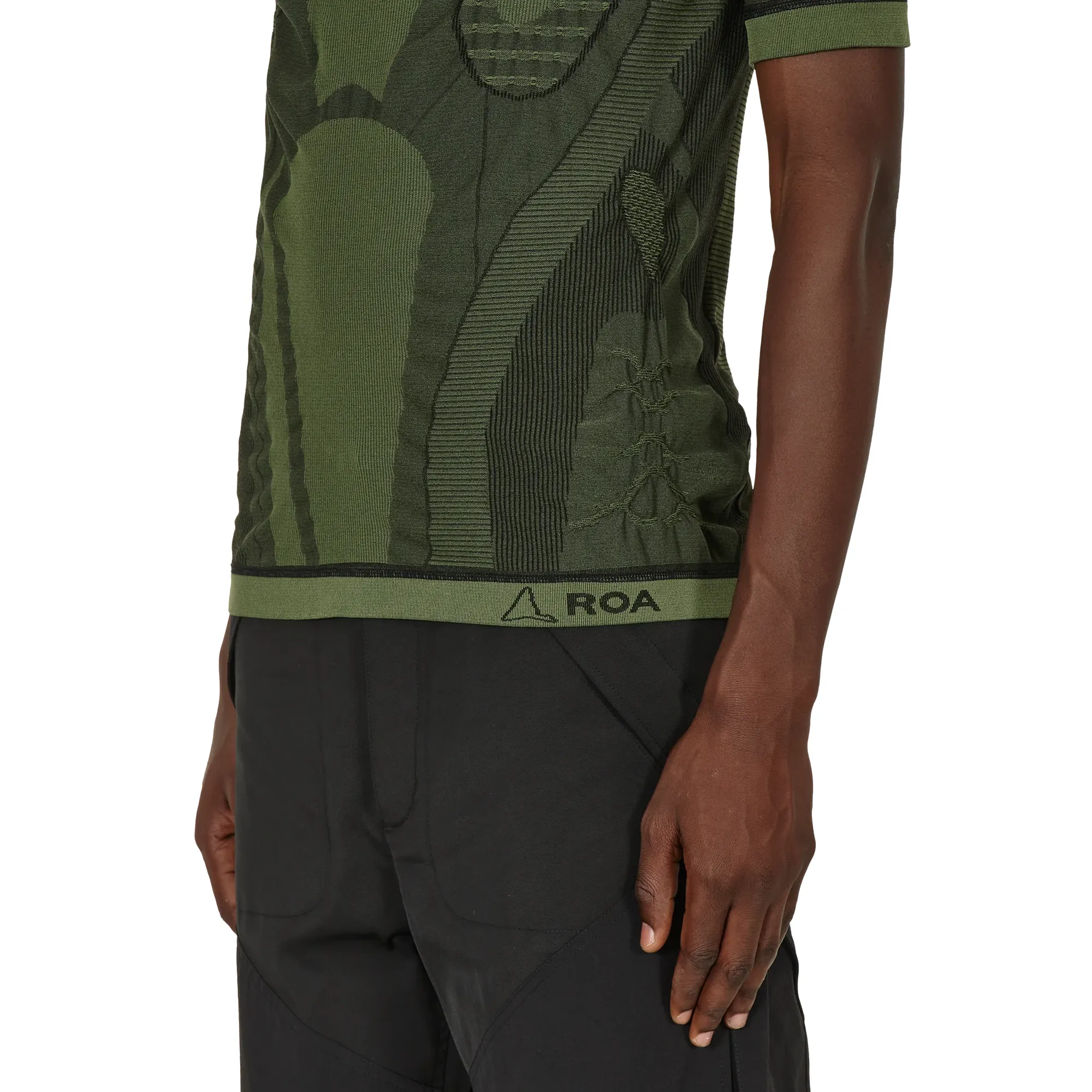 ROA Seamless T-Shirt Dark Green RBMW084FA61
