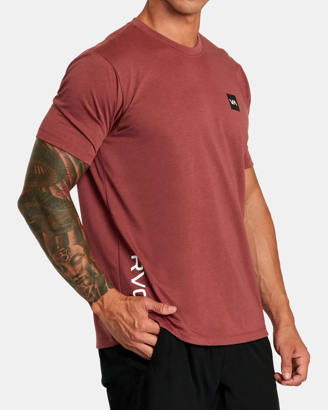 RVCA 2X Tee - Oxblood Red