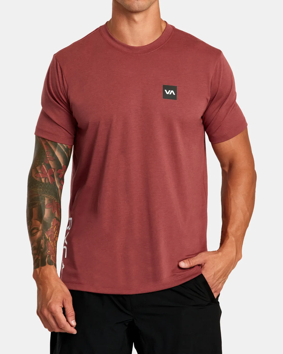 RVCA 2X Tee - Oxblood Red