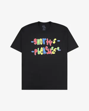 Shorty's x PLEASURES F Me T-Shirt Black
