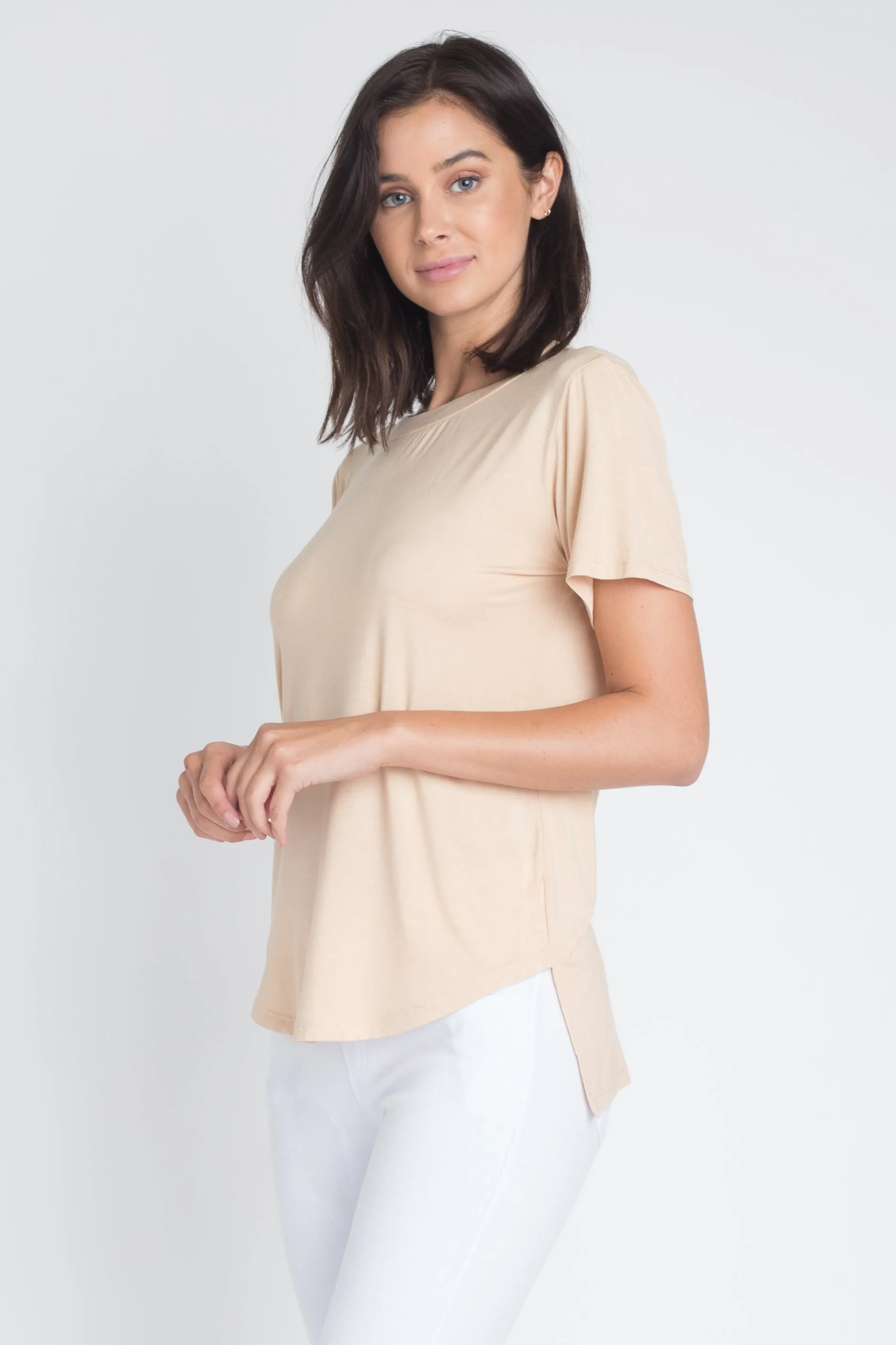 Strappy Back Short Sleeve T-Shirt