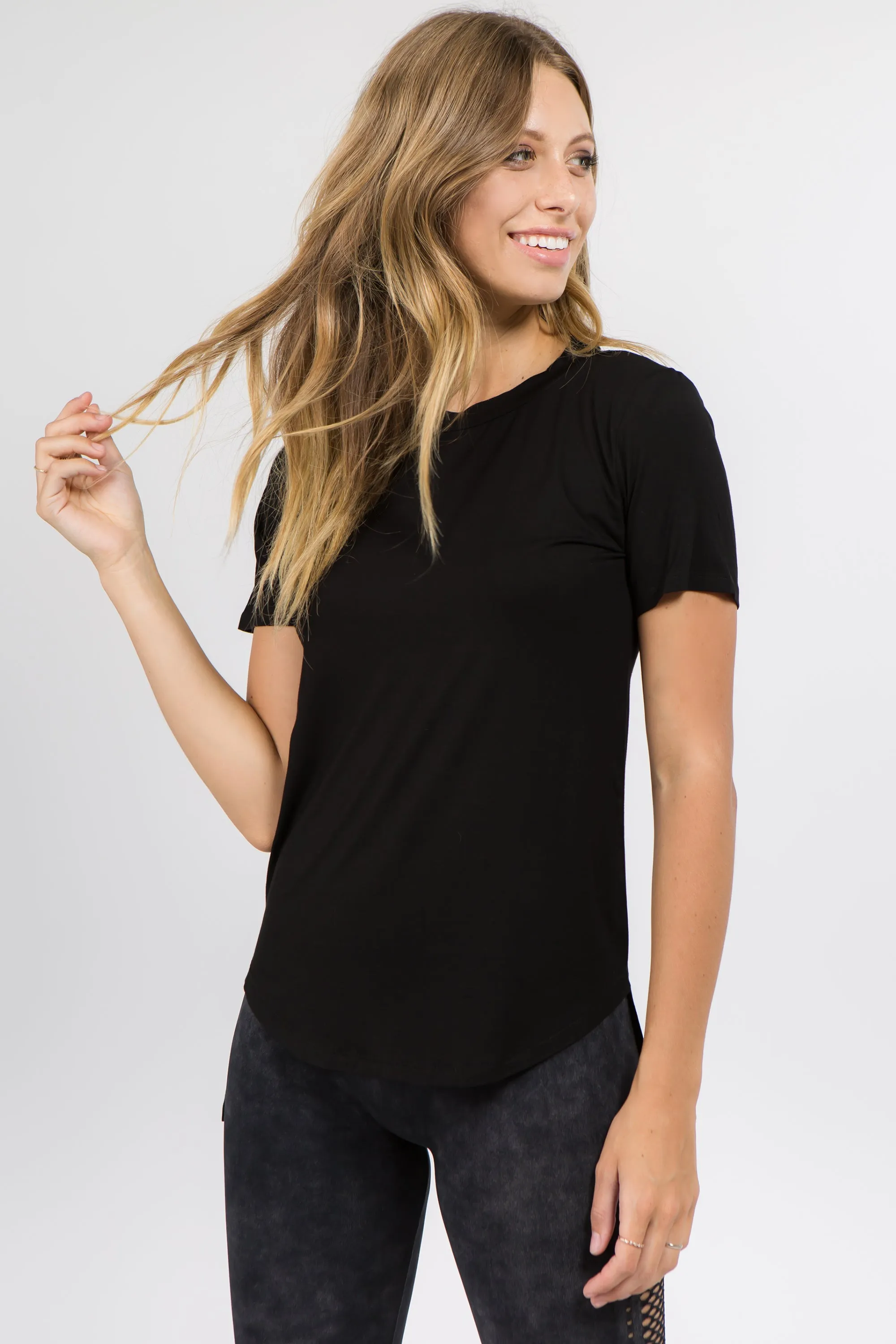Strappy Back Short Sleeve T-Shirt