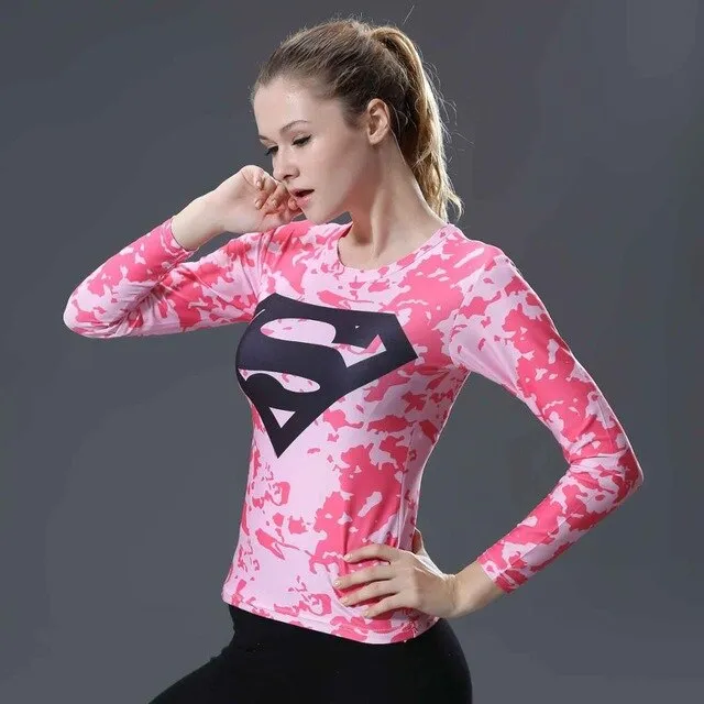 Superman T-shirts Women Long