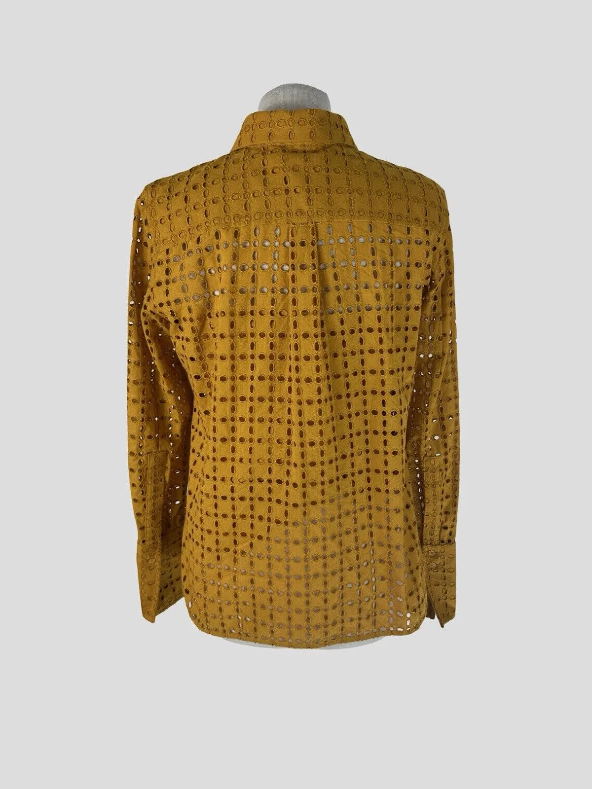 The Fold mustard 100% cotton long sleeve shirt size UK10/US6