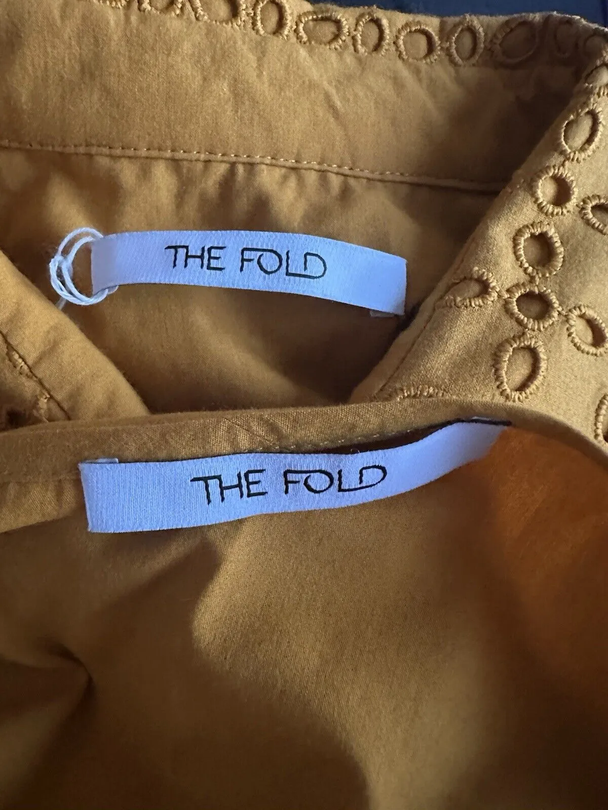 The Fold mustard 100% cotton long sleeve shirt size UK10/US6