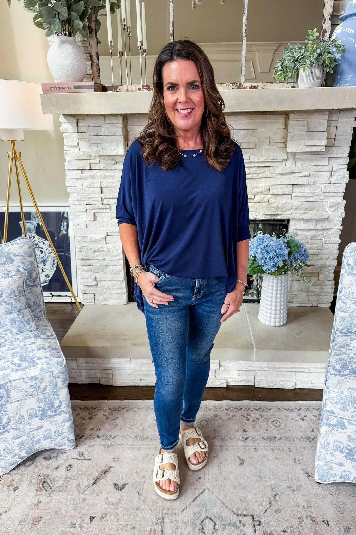 The Piko Style Top in Navy