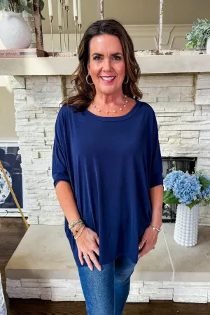 The Piko Style Top in Navy
