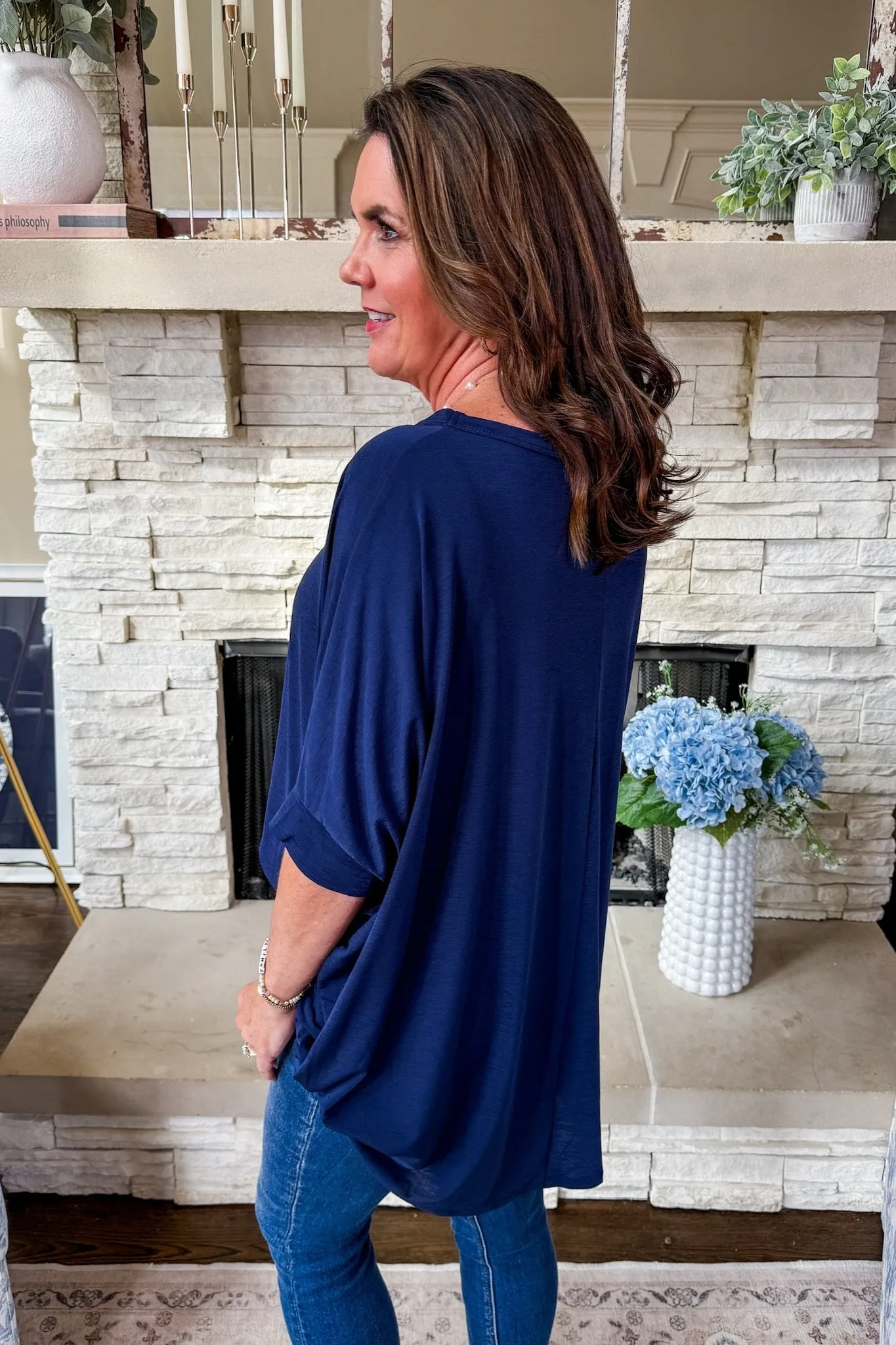 The Piko Style Top in Navy
