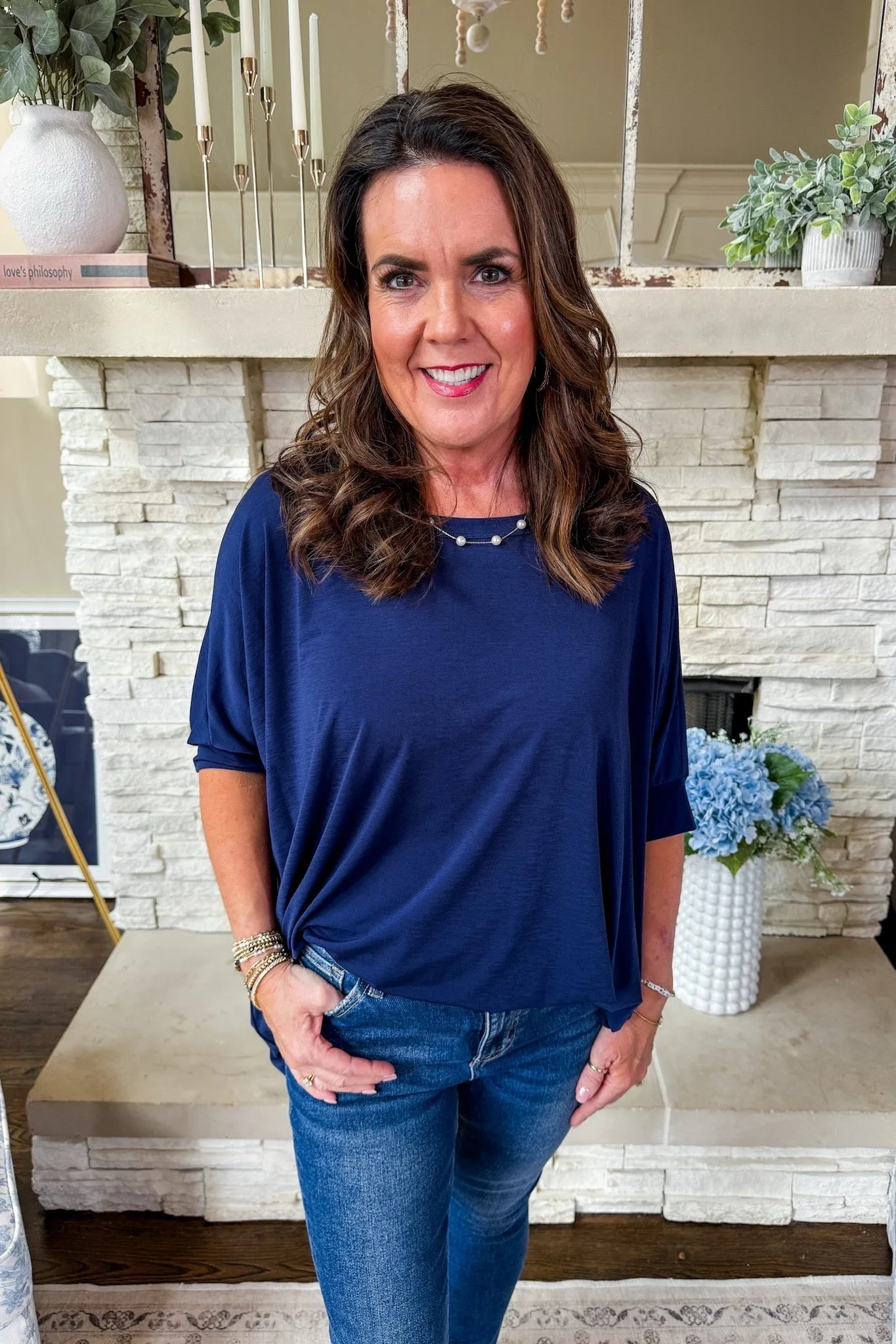 The Piko Style Top in Navy
