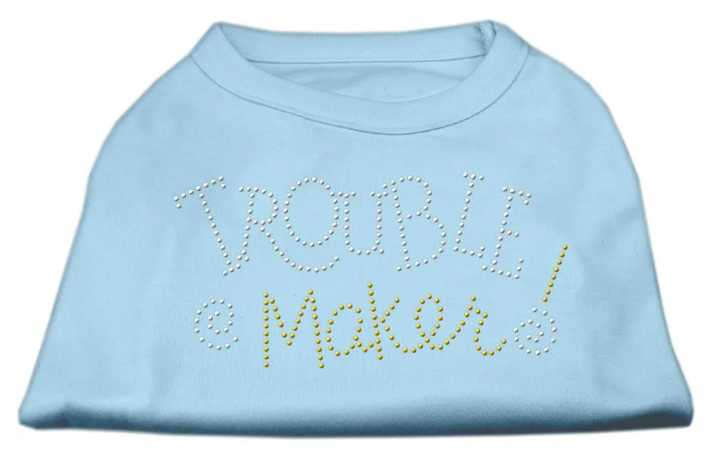 Trouble Maker Rhinestone Shirts Baby Blue M (12)