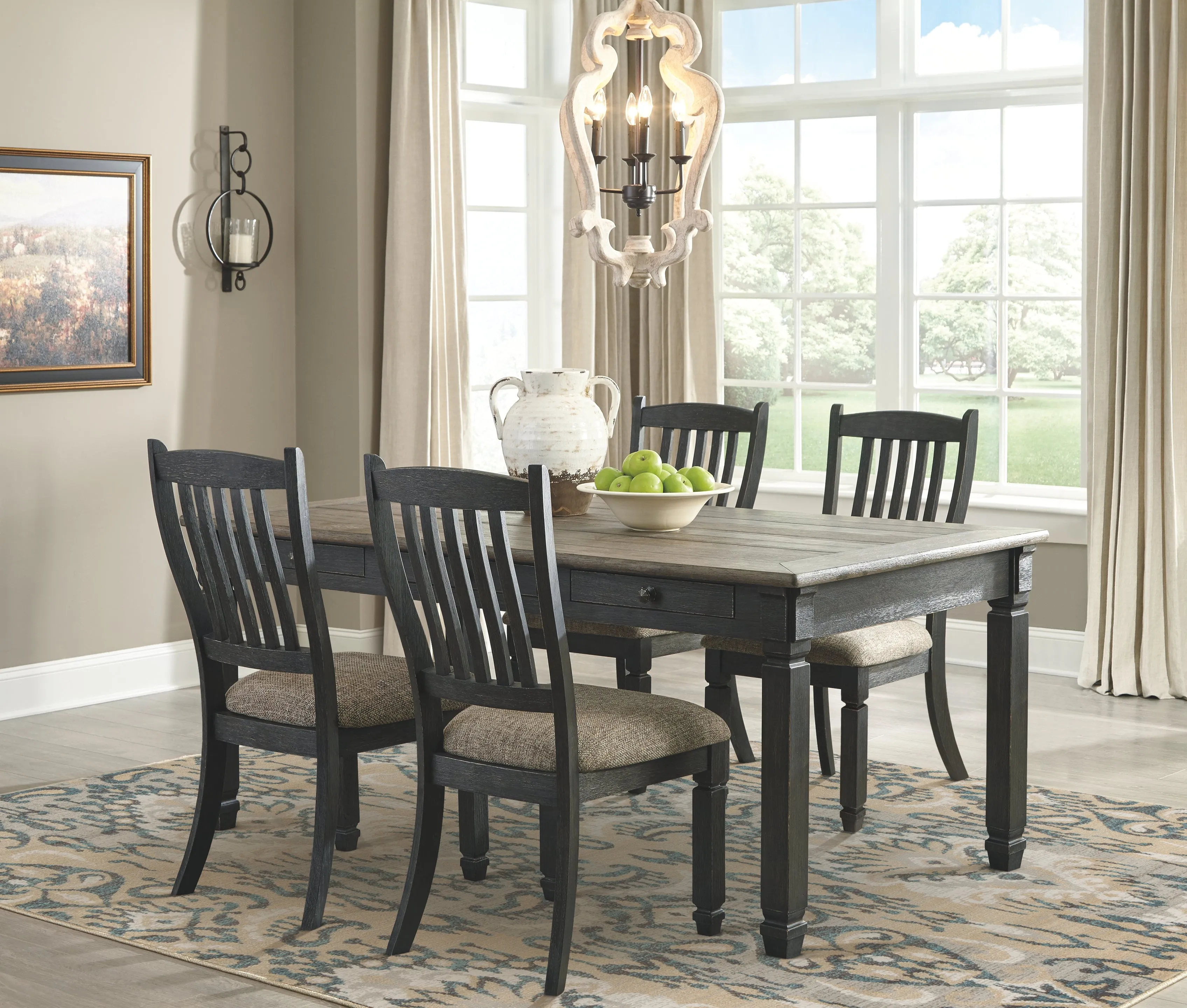 Tyler Creek D736 Black/Gray 5-Piece Dining Room Set