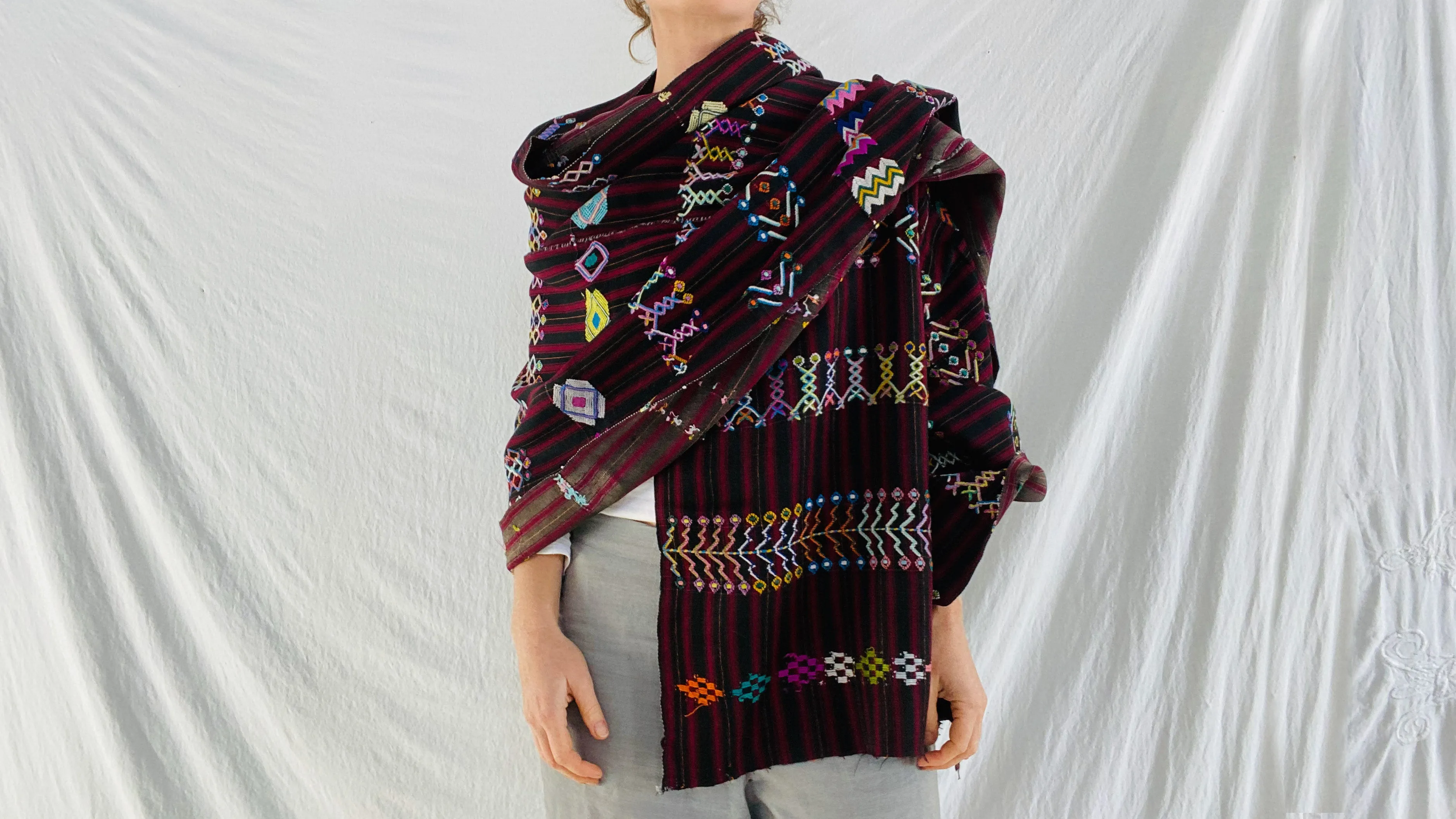 Vintage Colotenango Guatemalan Wrap. Fine Example. 0013