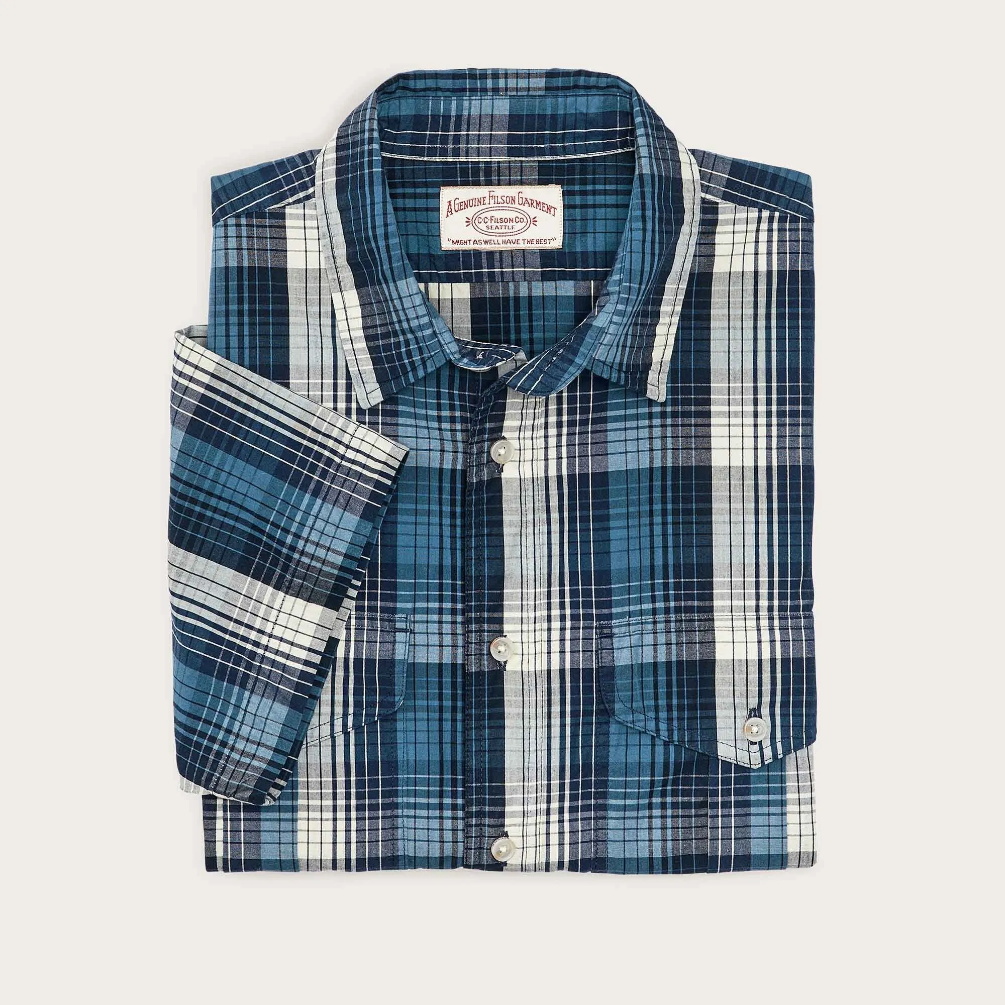 WASHED SS FEATHER CLOTH SHIRT