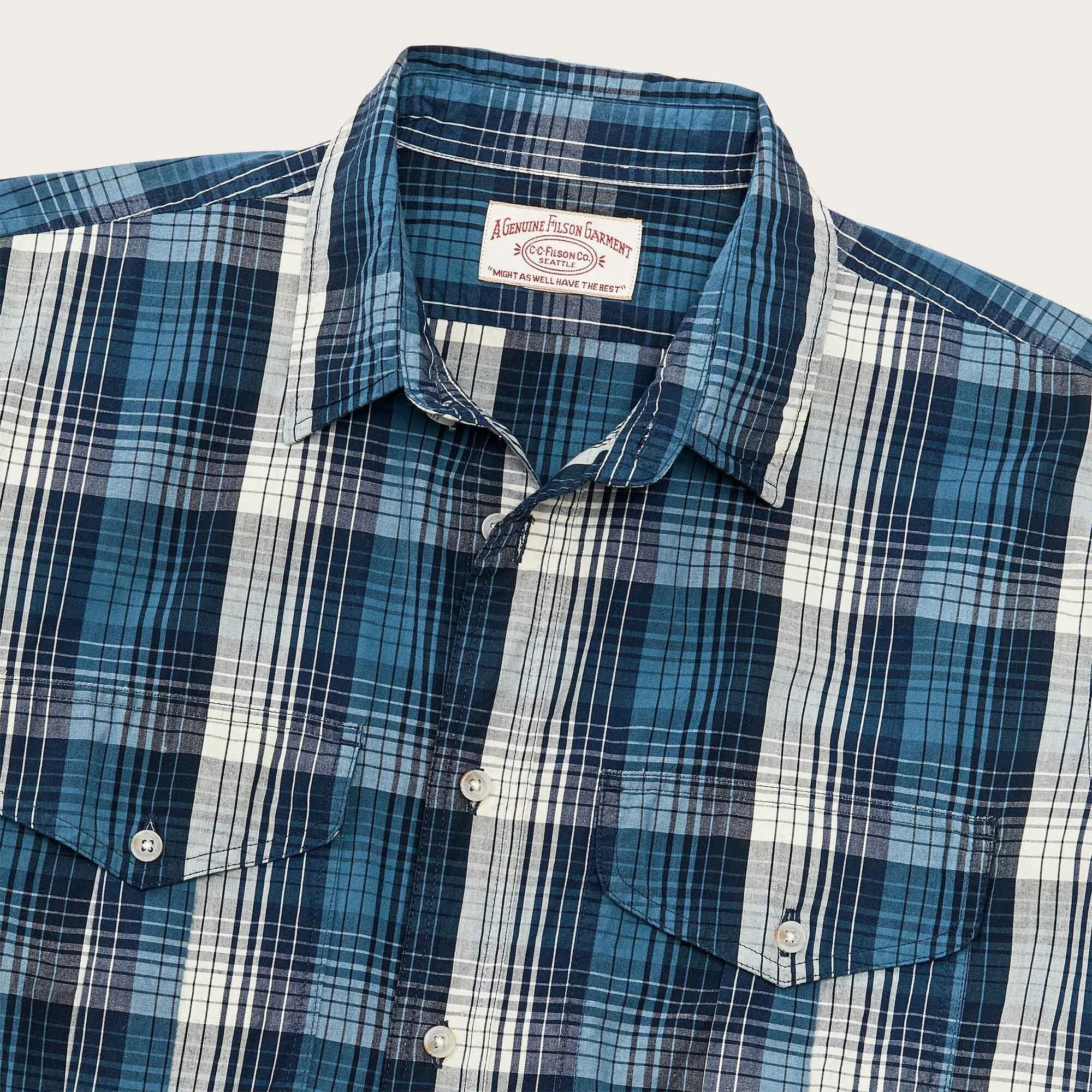 WASHED SS FEATHER CLOTH SHIRT