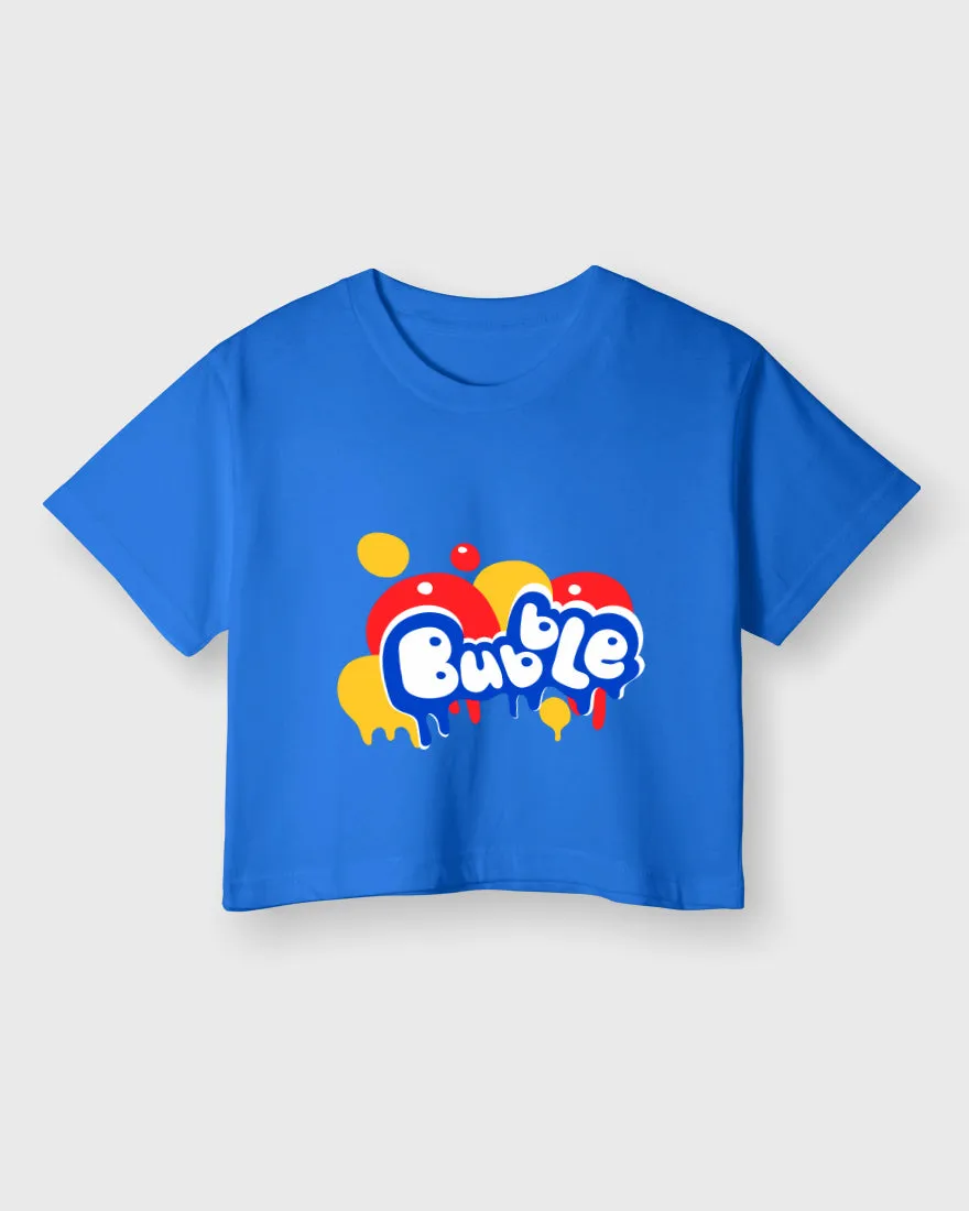 Womens Cropped TShirt Funky Bubble