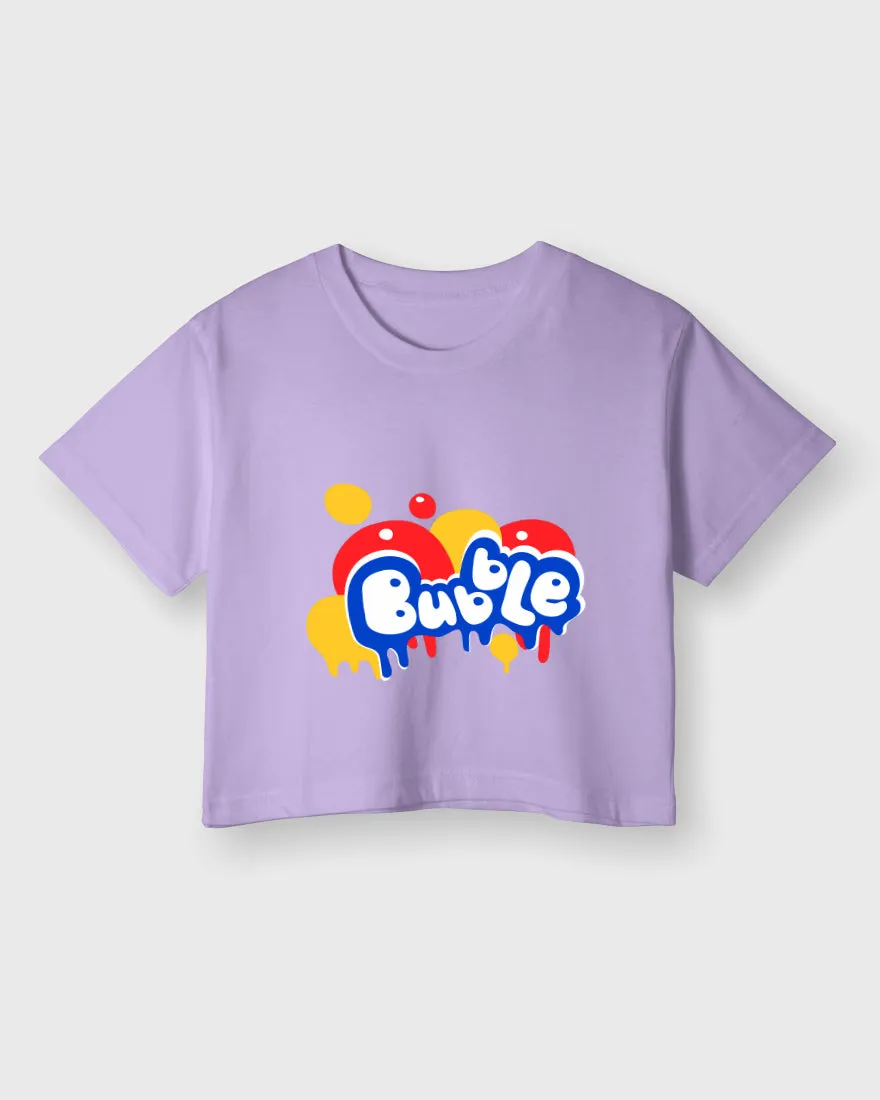 Womens Cropped TShirt Funky Bubble