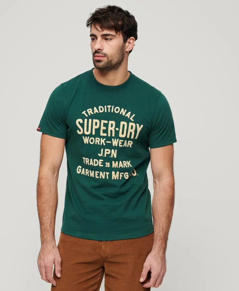 Workwear Flock Graphic Tee - Bengreen Marle