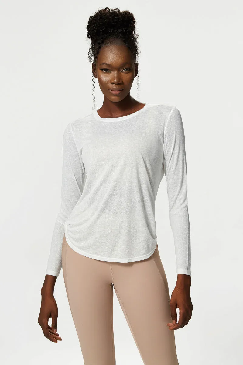 Yoga Clothing Top Loose Long Sleeved Sports Top Women Quick Drying Fitness T shirt Sports Blouse